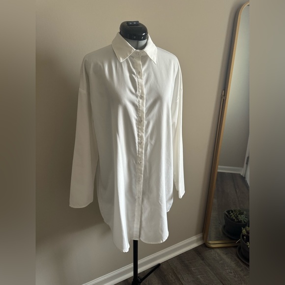 Button up white shirt long - Picture 3 of 3